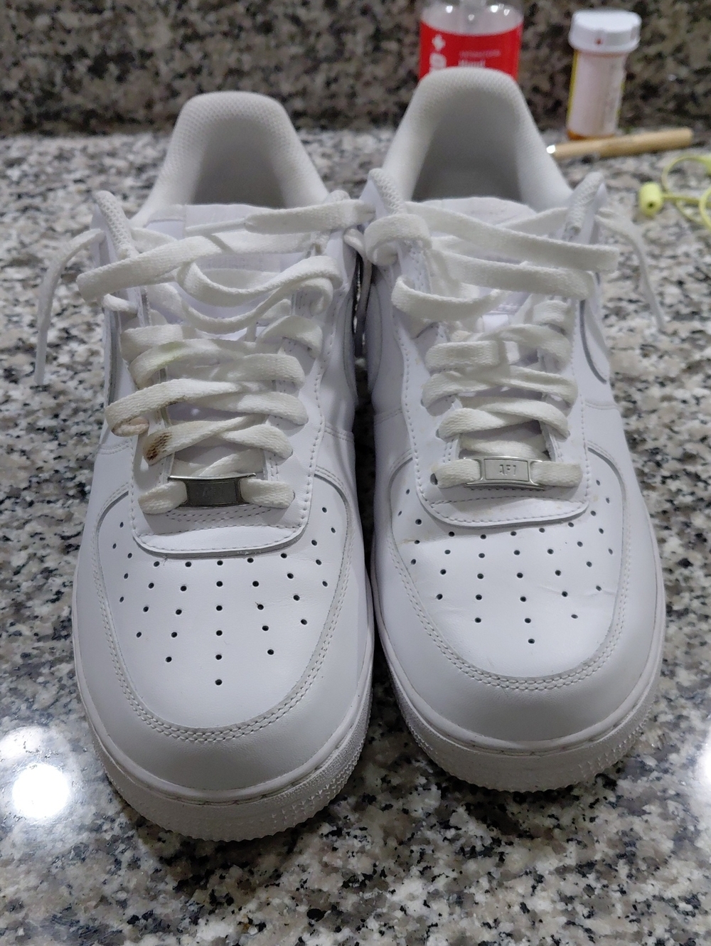 Classic All-White Sneakers with Lace Lock AF1 Size 11.5 Nike No Box